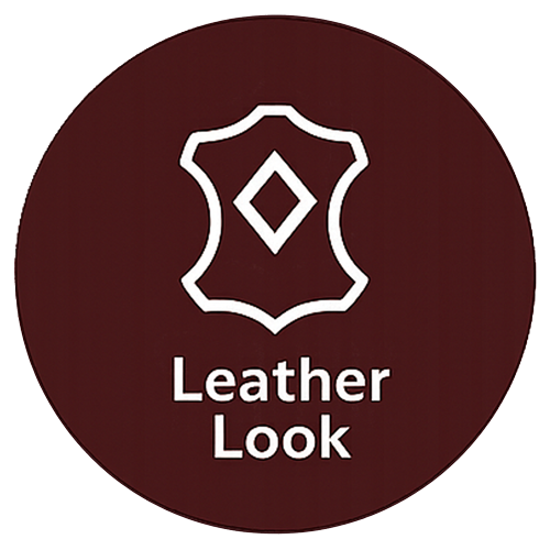 Smooth, even texture of faux leather.